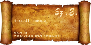 Szeidl Emese névjegykártya
